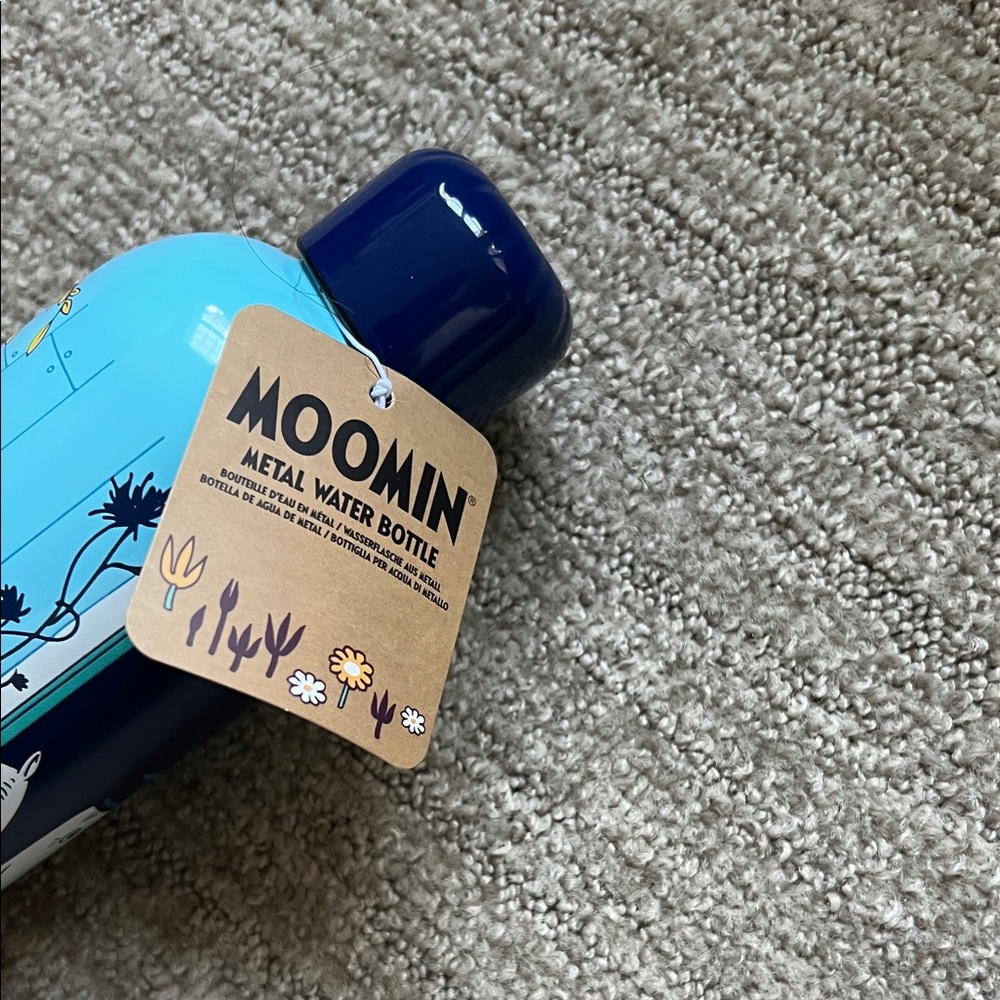 Moomin Light Blue Character Stainless Water Bottle - Picture 4 of 8